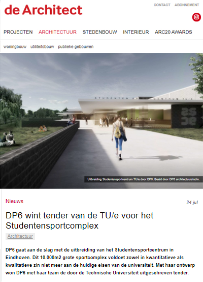 2007-De-Architect-DP6-wint-tender-van-de-TUe-voor-het-Studentensportcomplex.png