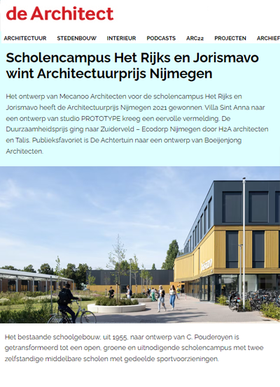 2206 De Architect - Scholencampus Het Rijks en Jorismavo wint Architectuurprijs Nijmegen.png