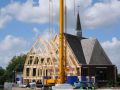 Wooden trusses of Marktplein Church are standing
