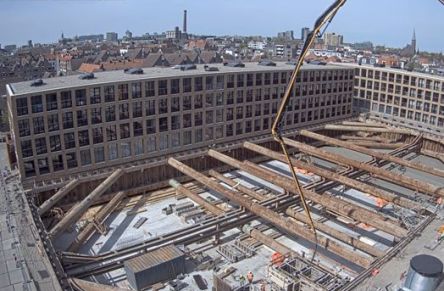 1st intermediate floor parking garage flour factory almost ready